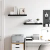 vidaXL Schweberegale 2 Stk. Schwarz 60x23,5x3,8cm MDF Produktbild-Vorschau 3
