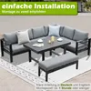 MEXO Gartenmöbel-Sets Aluminium, Gartensofas Ecklounge mit Produktbild-Vorschau 11