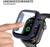 A finger is shown touching a smartwatch with a protective case on it. Produktbild-Vorschau