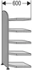Kerkmann Eckregal Dante weiß 60,0 x 32,5 - 60,0 x 190,0 cm, Produktbild-Vorschau 1