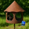Maxito Vogelhaus mit Ständer wetterfest aus Metall und Produktbild-Vorschau 1