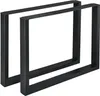 Two black metal table legs are shown against a white background. Podgląd zdjęcia produktu