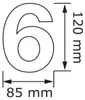 Hausnummer ''6'' Schwarz Produktbild-Vorschau 2
