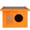Springos® Katzenhaus aus Holz Outdoor Katzenhütte 49,5 x 58 Produktbild-Vorschau 2