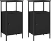 vidaXL Noční stolky 2 ks Černá 41x31x80 cm Dřevěný materiál Náhled obrázku produktu 2