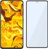 A smartphone screen with a colorful abstract wallpaper next to a screen protector. Produktbild-Vorschau