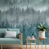 Fototapete Vlies 39181-3 The Wall II Aquarell Wald petrol Produktbild-Vorschau 2