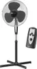 A freestanding fan with a remote control against a white background. Produktbild-Vorschau