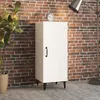 vidaXL Kredens biały wysoki połysk 34,5x34x90 cm materiał Podgląd zdjęcia produktu 4