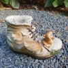 Gartenfigur Pflanzschuh mit spielenden Eichhörnchen zum Produktbild-Vorschau 2