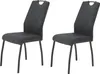2er Set Esszimmerstuhl Elif - Webstoff Anthrazit - 140kg Produktbild-Vorschau 1