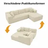 Ecksofa mit breiter Liegefläche, Kompressionsschaum-Sofa Produktbild-Vorschau 3