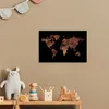 MuchoWow® Poster Weltkarte - Rot - Gold 30x20 cm - Plakate Produktbild-Vorschau 6