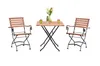 A set of outdoor furniture, including two chairs and a table, arranged on a white background. Produktbild-Vorschau