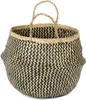 Aufbewahrungskorb mit Griff – Seegras – rund 35 cm – Produktbild-Vorschau 3