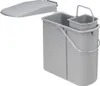 A gray trash can with a lid and a smaller bucket inside, shown against a white background. Anteprima dell’immagine prodotto