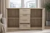 Schubladenkommode 147x84x41cm Anrichte Eiche bianco Produktbild-Vorschau 3