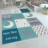 Tappeto camera bambini ragazzi cuori stelle luna dire blu Anteprima dell’immagine prodotto 1