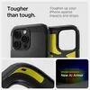 A collage of images showcasing an iPhone case with a focus on its protective features and design. Produktbild-Vorschau