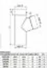 A technical drawing with dimensions of a Y-shaped pipe fitting. Produktbild-Vorschau