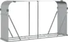 A silver metal firewood rack shown from a front-side angle against a white background. Náhľad obrázku produktu