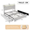 INONEFT Polsterbett 140x200cm mit LED und USB, Bett mit 4 Produktbild-Vorschau 7