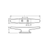Nautilo Klampe Edelstahl mit flachem Klampenblatt 150 mm Produktbild-Vorschau 2