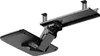 A black under-desk keyboard tray mount is shown against a white background. Voir les images du produit