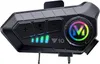 A close-up, studio shot of a black motorcycle helmet Bluetooth headset. Produktbild-Vorschau