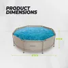 VirtuFit Rundbecken Ø244 x 76 cm Beige mit Filterpumpe Produktbild-Vorschau 9