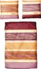 Baumwolle Bettwäsche Streifen Orange Lila 135x200 80x80cm: Produktbild-Vorschau 2