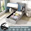 Polsterbett 90x200 mit hydraulischem Stauraum Jugendbett Produktbild-Vorschau 6