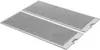Two silver metal range hood filters are shown from a diagonal angle against a white background. Voir les images du produit
