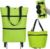 INF Bolsa de Compras Plegable con Ruedas - Verde Vista previa de la imagen del producto 1