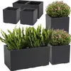 Květináč Lamela | šach | 30cm | antracitový beton Náhled obrázku produktu 3