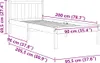 vidaXL Massivholzbett ohne Matratze Wachsbraun 90x200 Produktbild-Vorschau 10