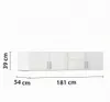 Rauch Möbel Celle, mobiletto contenitore, colore bianco Anteprima dell’immagine prodotto 2