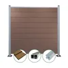 Woodstore24 - WPC Sichtschutzzaun - braun – 5 x Zaun & 6 x Produktbild-Vorschau 1