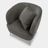 Glamouröser Sessel "Silvery" (73 x 66 x 78 cm) in grauem Produktbild-Vorschau 16