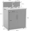Modulo cucina da esterno in acciaio e decorazione in legno Anteprima dell’immagine prodotto 7