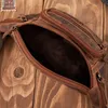 Herren Leder klassische Hüfte Nierentasche braun Vintage Produktbild-Vorschau 13