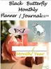 Black Butterfly Monthly Planner Journal Produktbild-Vorschau 2