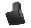 A black kitchen hood is shown against a white background. Produktbild-Vorschau