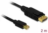 DELOCK Displayport Mini cavo DP -> DP St/St 2,00m sw 4K Anteprima dell’immagine prodotto 10
