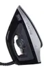 A studio shot of a black and silver steam iron against a white background. Produktbild-Vorschau