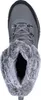 Top-down view of a gray winter boot with faux fur lining. Voir les images du produit