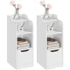Yaheetech 2er Set Nachttisch 25 cm schmaler Beistelltisch Produktbild-Vorschau 1