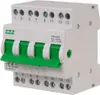 A white and green electrical modular switch with visible labels and switches. Náhľad obrázku produktu
