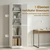 Libreria HOMCOM a 5 ripiani, libreria a 2 ante con ripiani Anteprima dell’immagine prodotto 4