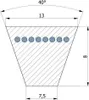 Keilriemen 13 x 2743 Li - A108 Produktbild-Vorschau 2
